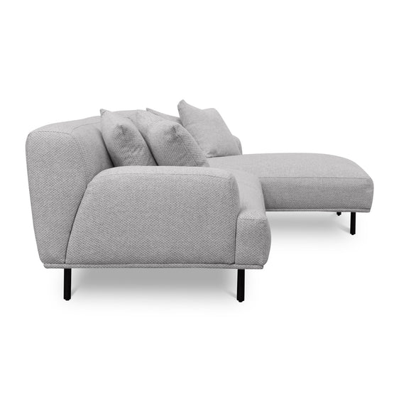 Jasleen 3 Seater Right Chaise Fabric Sofa - Sterling Sand Chaise Lounge Casa-Core   