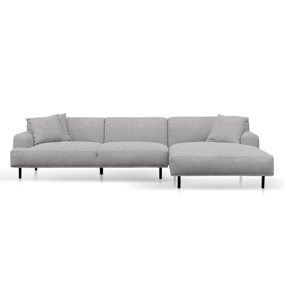 Jasleen 3 Seater Right Chaise Fabric Sofa - Sterling Sand Chaise Lounge Casa-Core   