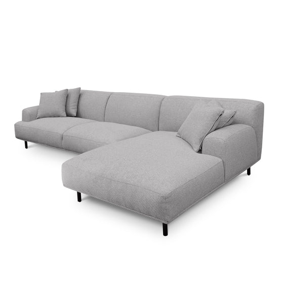 Jasleen 3 Seater Right Chaise Fabric Sofa - Sterling Sand Chaise Lounge Casa-Core   