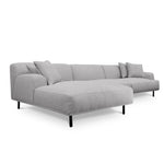 Jasleen 3 Seater Left Chaise Sofa - Sterling Sand Chaise Lounge Casa-Core   