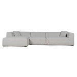 Almira 4 Seater Left Chaise Sofa - Pearl Boucle Sofa Casa-Core   