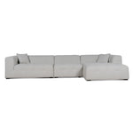 Almira 4 Seater Right Chaise Sofa - Pearl Boucle Sofa Casa-Core   