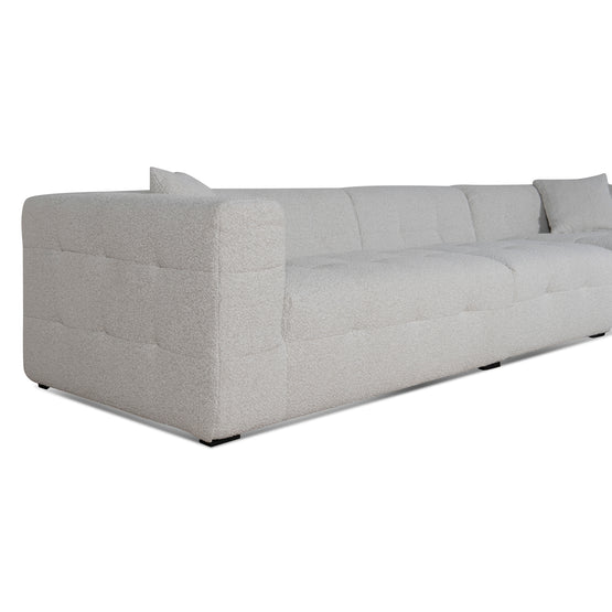 Almira 4 Seater Right Chaise Sofa - Pearl Boucle Sofa Casa-Core   