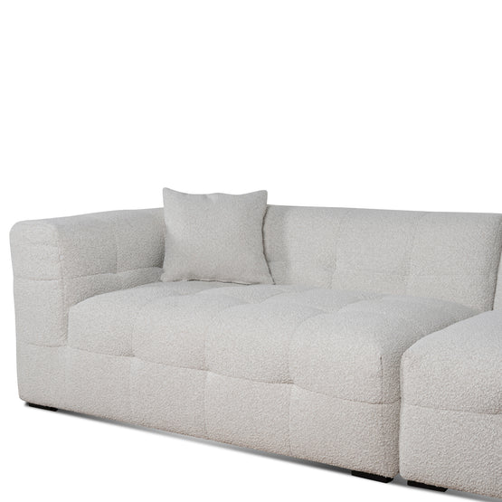 Almira 4 Seater Right Chaise Sofa - Pearl Boucle Sofa Casa-Core   