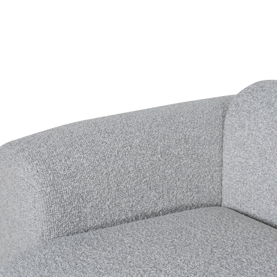 Elita 4 Seater Fabric Sofa - Silver Grey Boucle Sofa Blue Steel Sofa- Core   