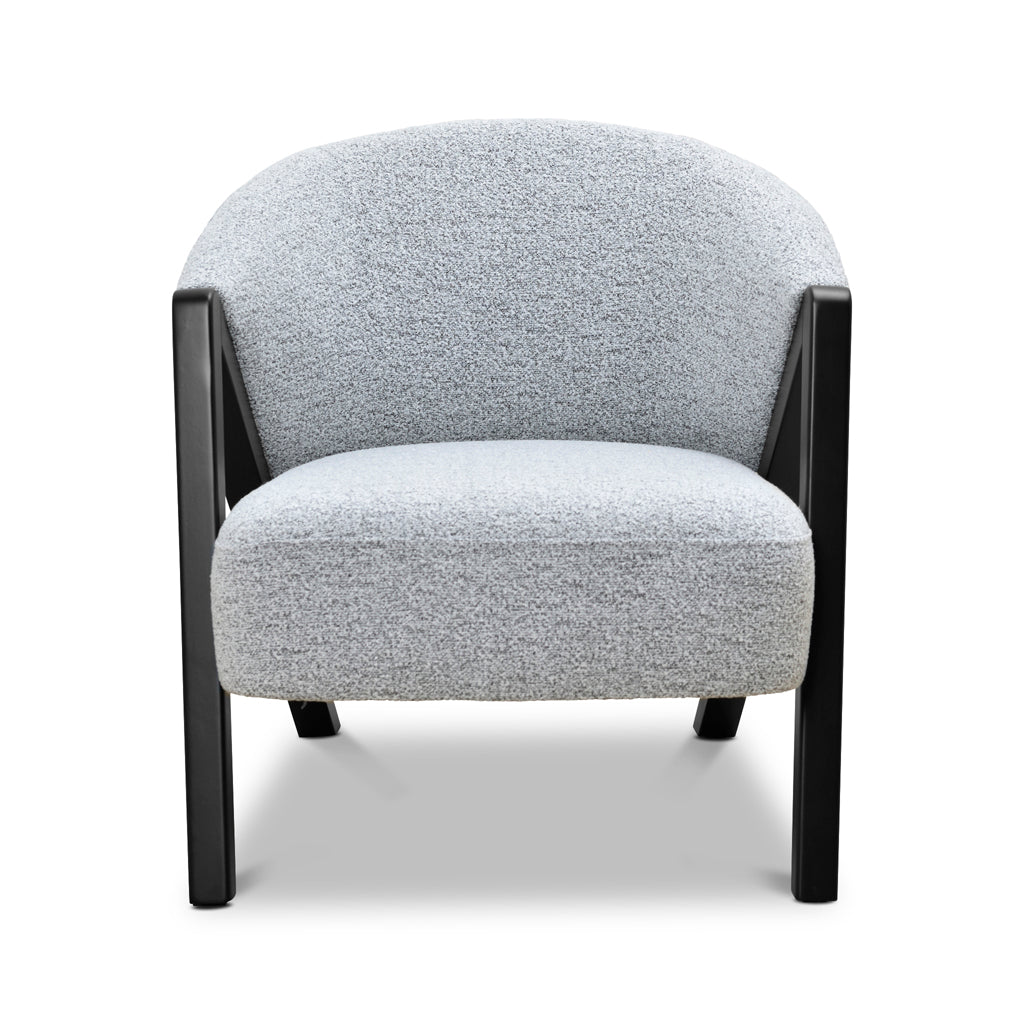 Freddie Fabric Armchair - Light Grey Fleck Armchair Iggy-Core   