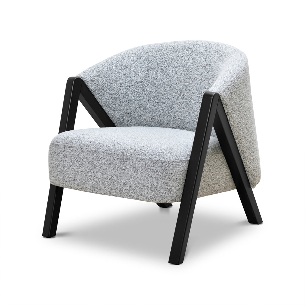 Freddie Fabric Armchair - Light Grey Fleck Armchair Iggy-Core   