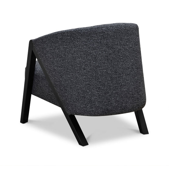 Freddie Fabric Armchair - Dark Grey Fleck - Black Oak Armchair Iggy-Core   