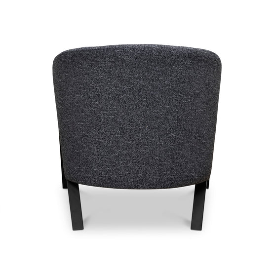 Freddie Fabric Armchair - Dark Grey Fleck - Black Oak Armchair Iggy-Core   