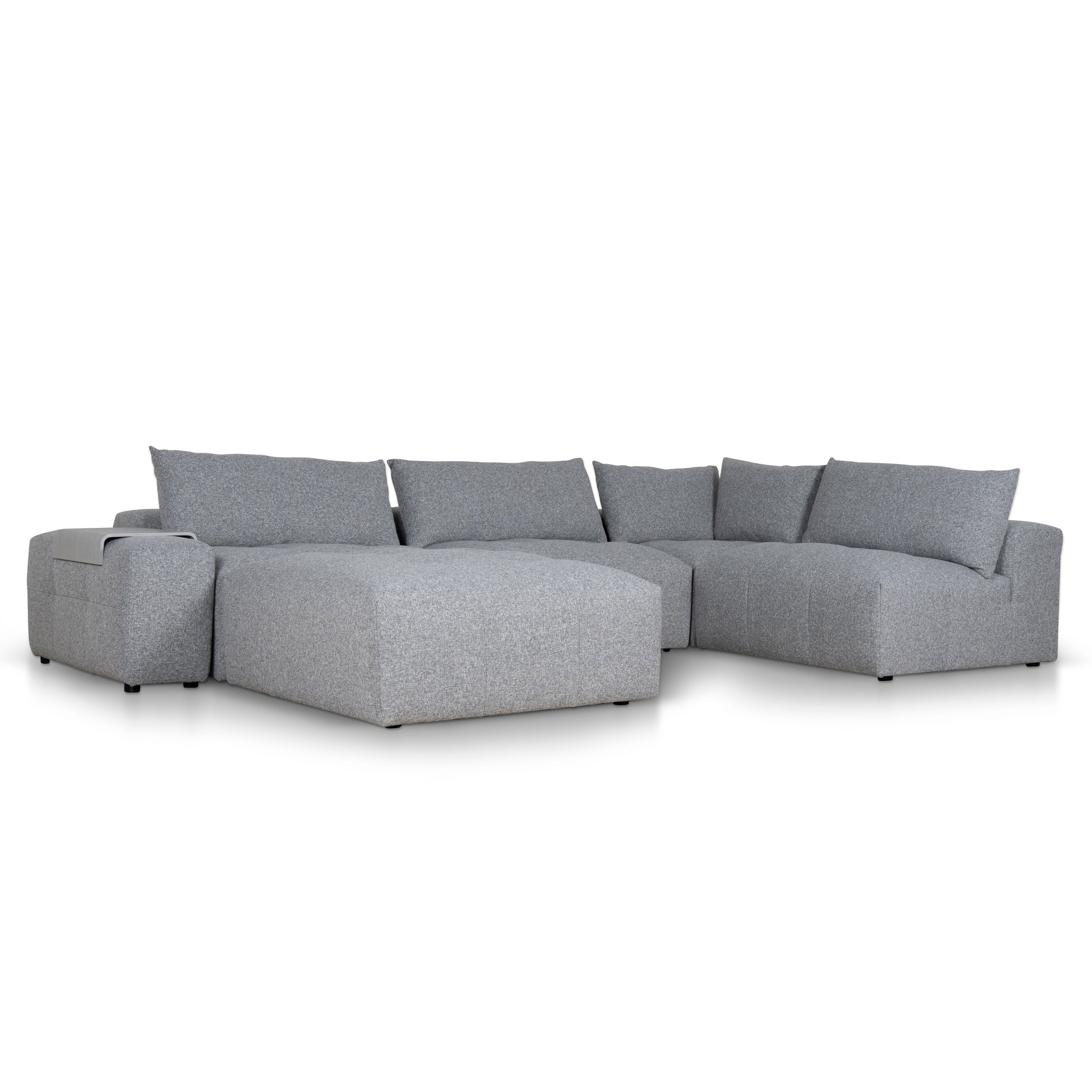 Ex Display - Oliver Modular Chaise Fabric Sofa - Glacier Grey Sofa K Sofa-Core