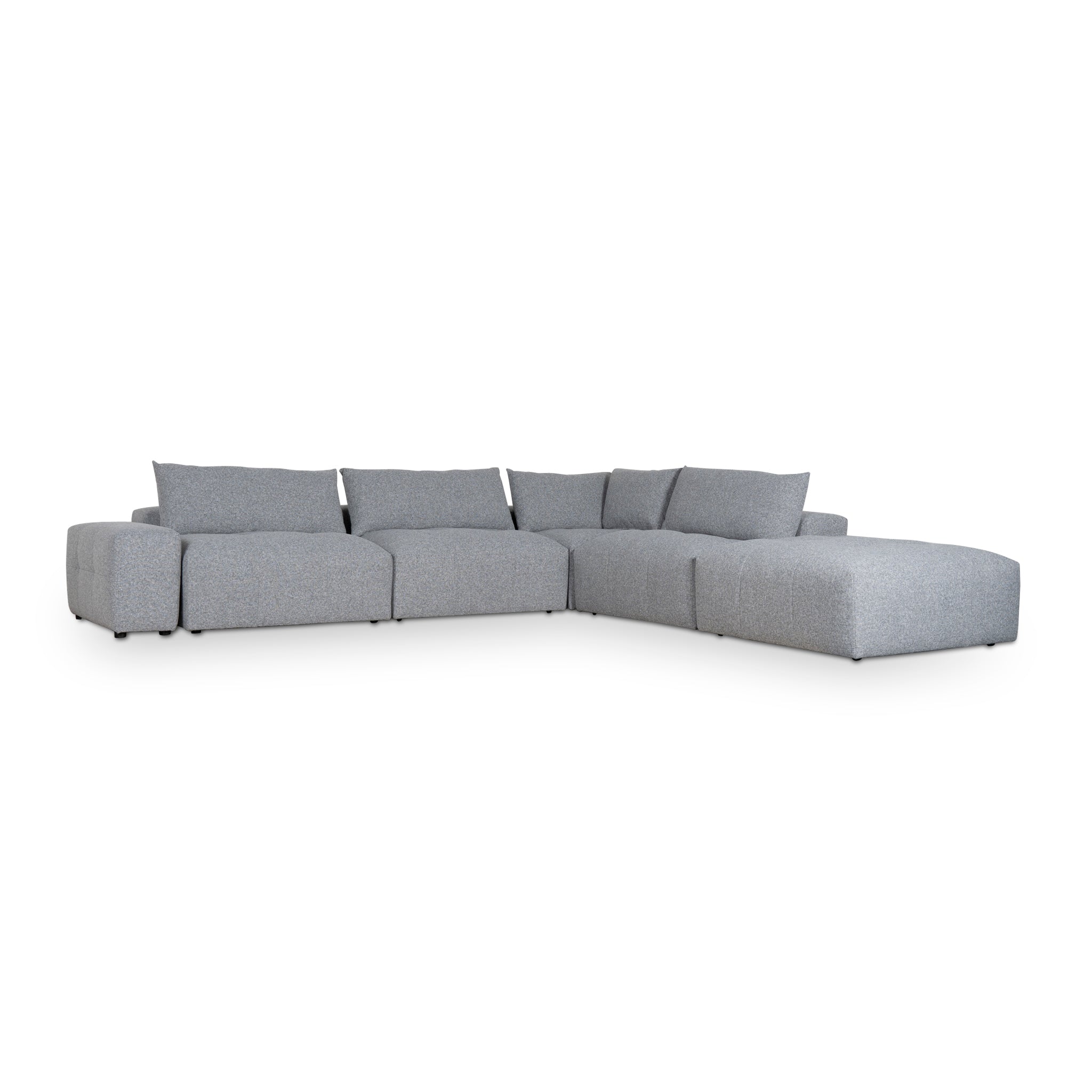 Ex Display - Oliver Modular Chaise Fabric Sofa - Glacier Grey Sofa K Sofa-Core