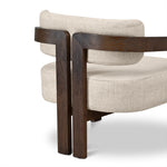 Malene Walnut Armchair - Linen Armchair Nicki-Core