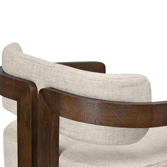 Malene Walnut Armchair - Linen Armchair Nicki-Core