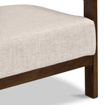 Malene Walnut Armchair - Linen Armchair Nicki-Core