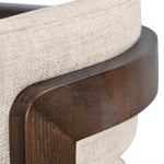 Malene Walnut Armchair - Linen Armchair Nicki-Core