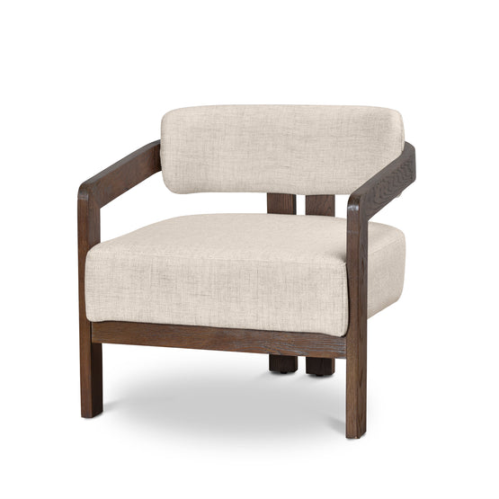 Malene Walnut Armchair - Linen Armchair Nicki-Core