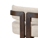 Malene Walnut Armchair - Linen Armchair Nicki-Core