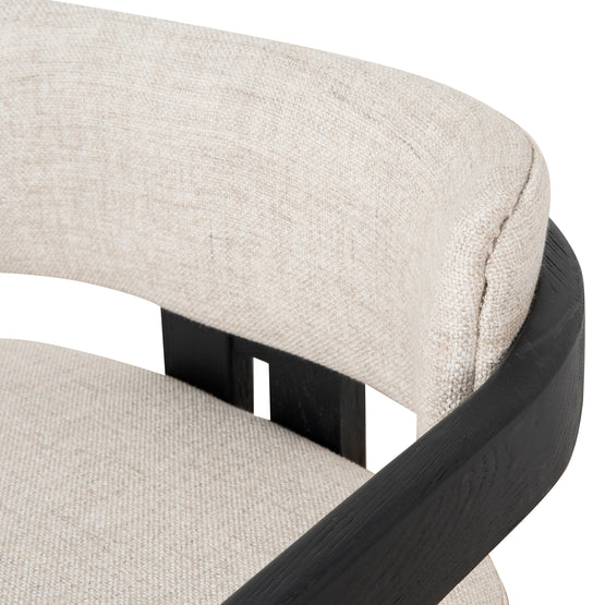 Malene Black Armchair - Linen Armchair Nicki-Core