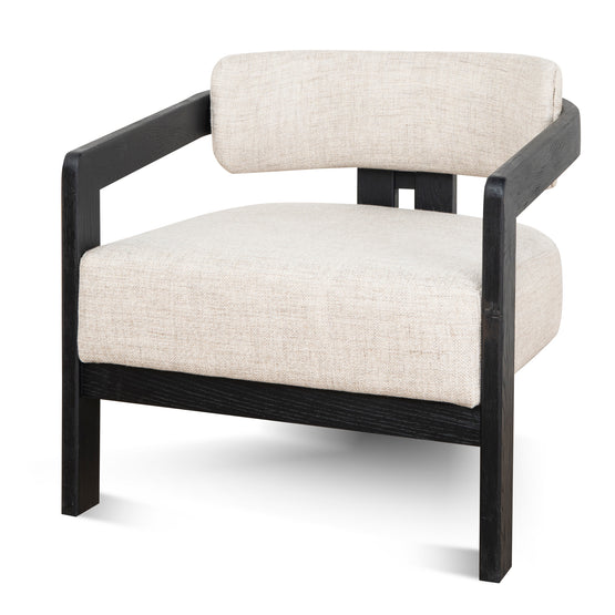 Malene Black Armchair - Linen Armchair Nicki-Core