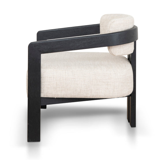 Malene Black Armchair - Linen Armchair Nicki-Core