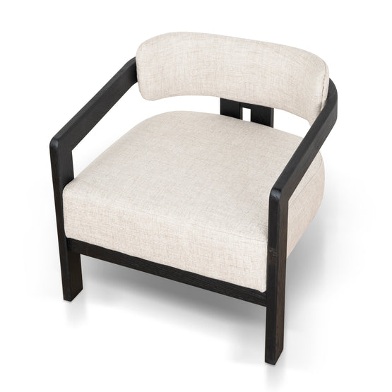 Malene Black Armchair - Linen Armchair Nicki-Core