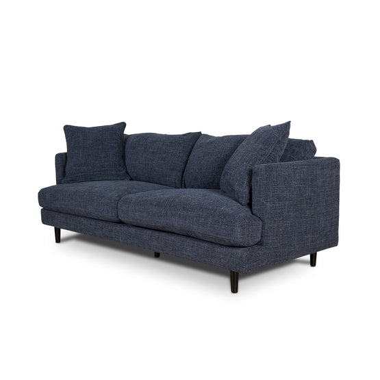 Dennis 3 Seater Fabric Sofa - Moss Navy Blue Sofa Casa-Core   