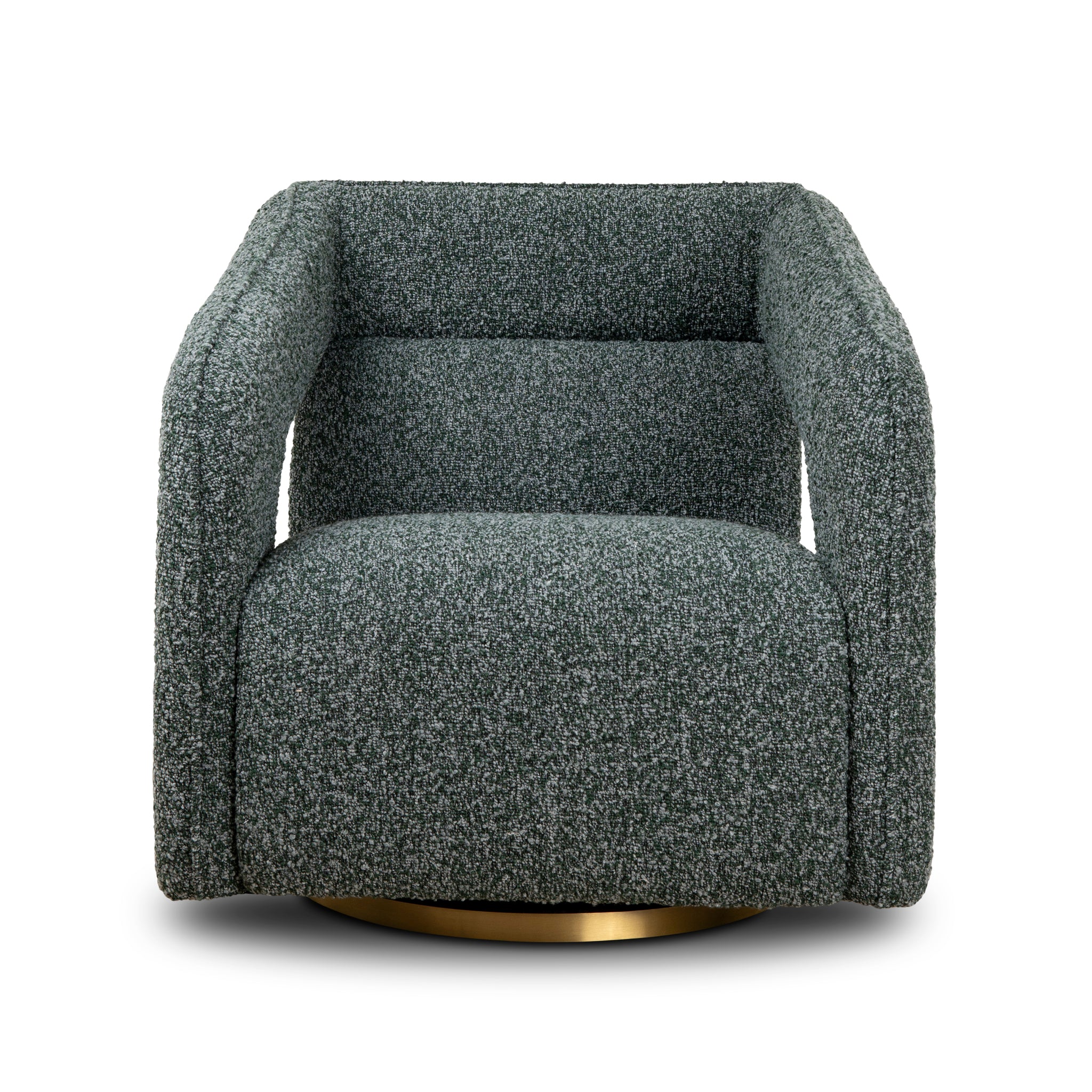 Cadence Swivel Armchair - Green Boucle Armchair Casa-Core