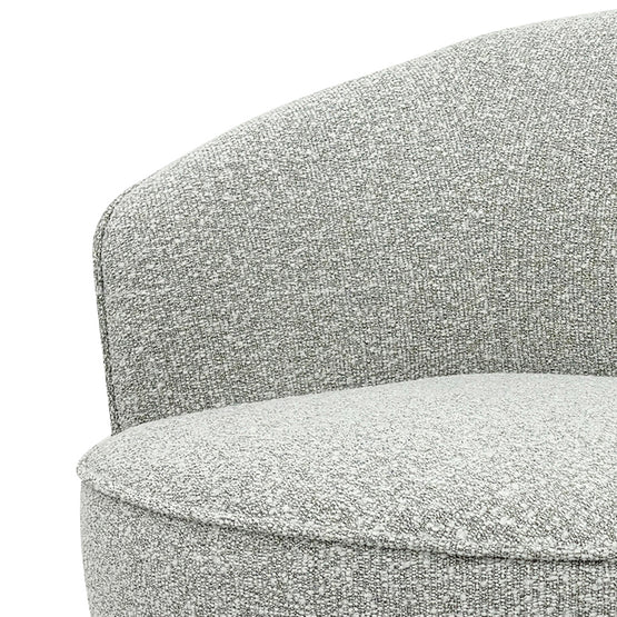Fredric Lounge Chair - Silver Grey Boucle Armchair Blue Steel Sofa- Core   