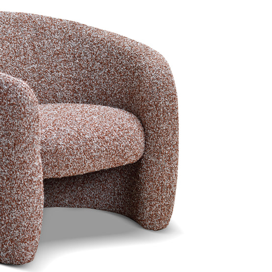 Ferguson Armchair - Rustic Brown Boucle Armchair Casa-Core   