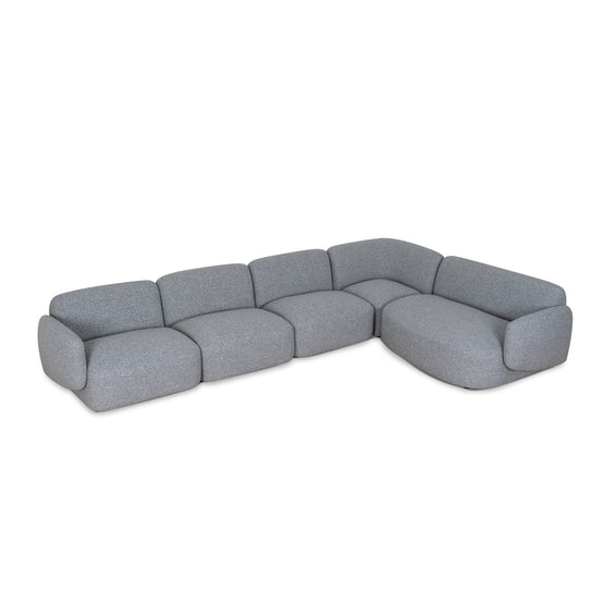 Gosling Right Chaise Modular Sofa - Glacier Grey Chaise Lounge K Sofa-Core