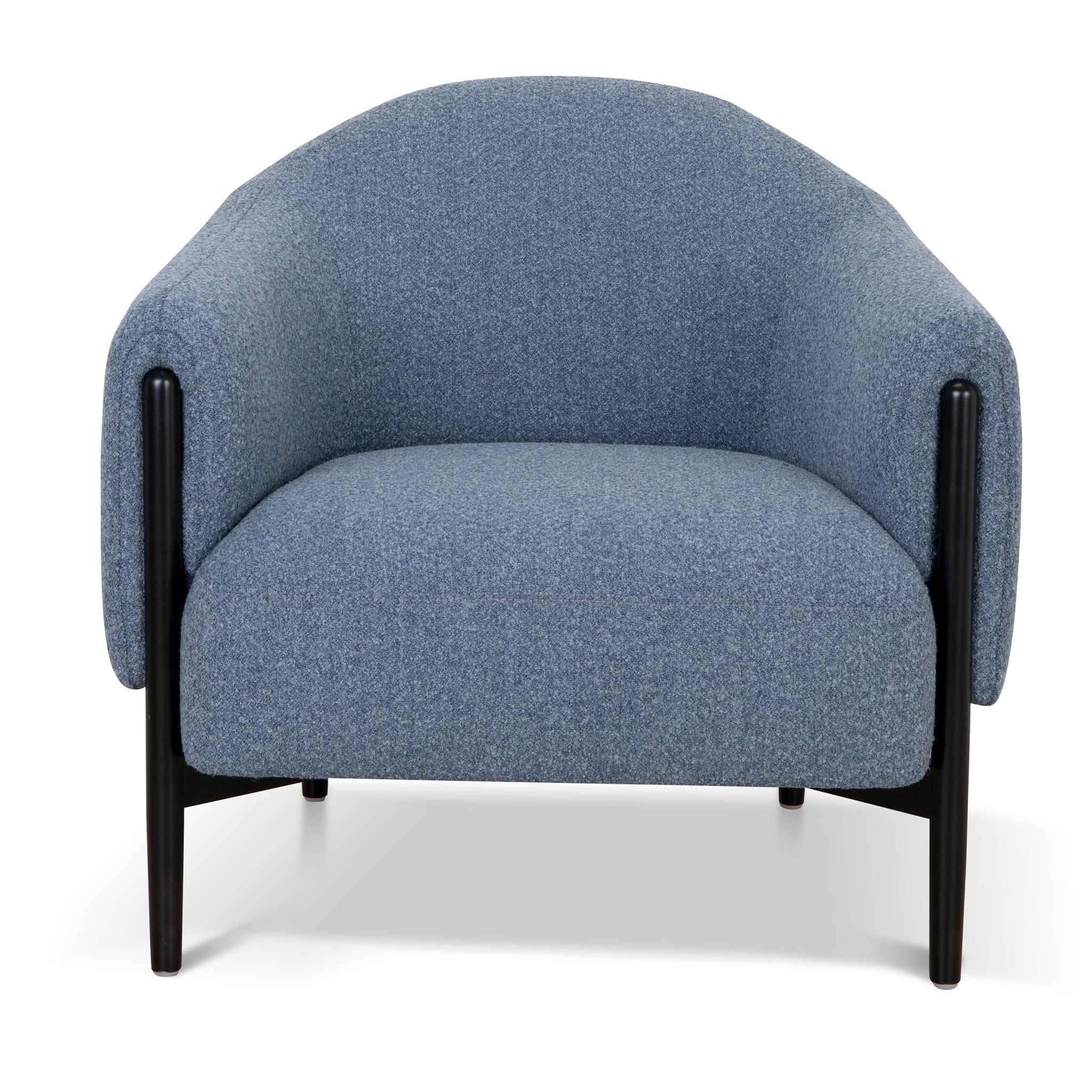 Farina Fabric Armchair - Dark Grey Blue Armchair K Sofa-Core   