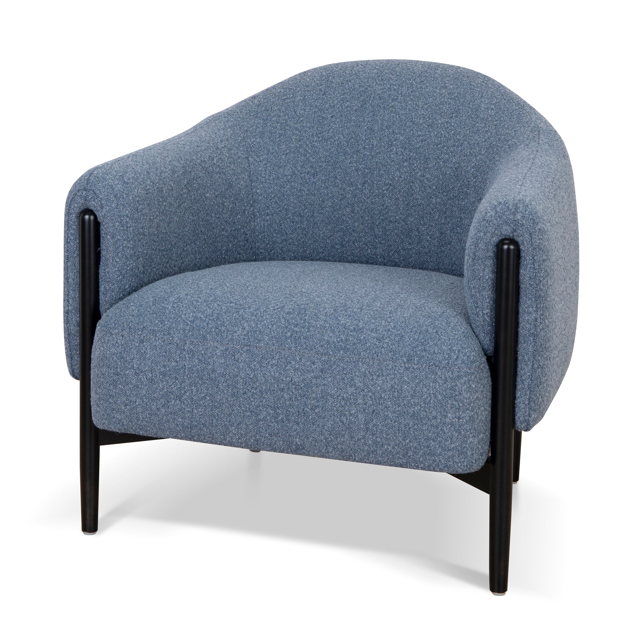 Farina Fabric Armchair - Dark Grey Blue Armchair K Sofa-Core   