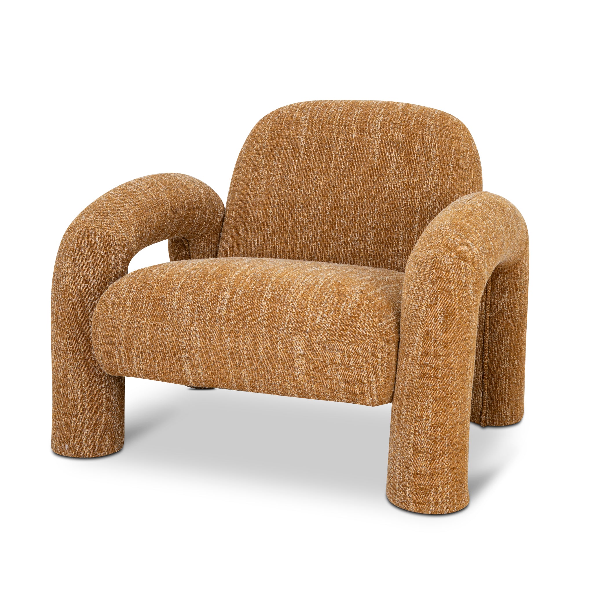 Nico Fabric Armchair - Ginger Brown Armchair K Sofa-Core   