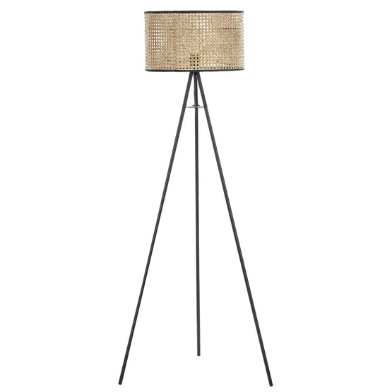 Lari Floor Lamp - Natural & Black Lighting Albi-Local   