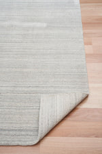 Linarce 155cm x 225cm Viscose and Wool Rug - Light Grey Rug Mos-Local   