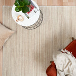 Linarce 300cm x 400cm Viscose and Wool Rug - Beige Rug Mos-Local   