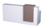 Metro Reception Counter - White & Natural Reception Counter Rline-Local   