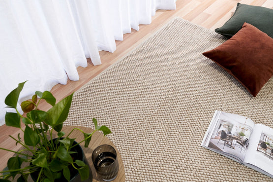 Murmur Wool Rug - Light Beige Wool Rug Mos-Local   