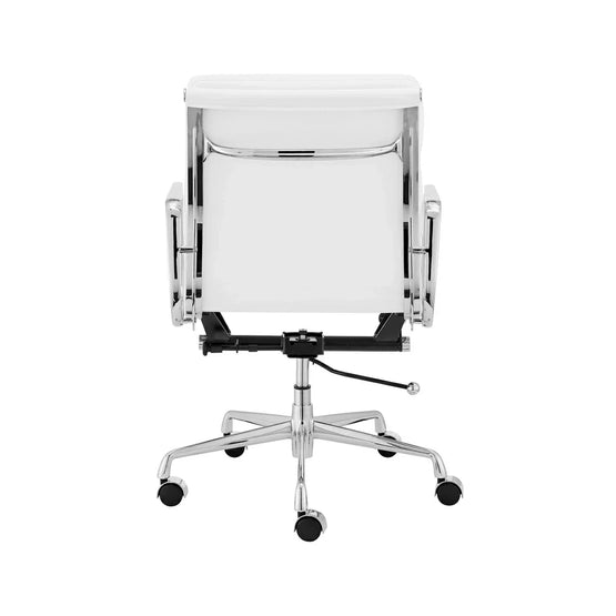 Ashton OC103W Low Back Office Chair - White Leather Office Chair Yus Furniture-Core   