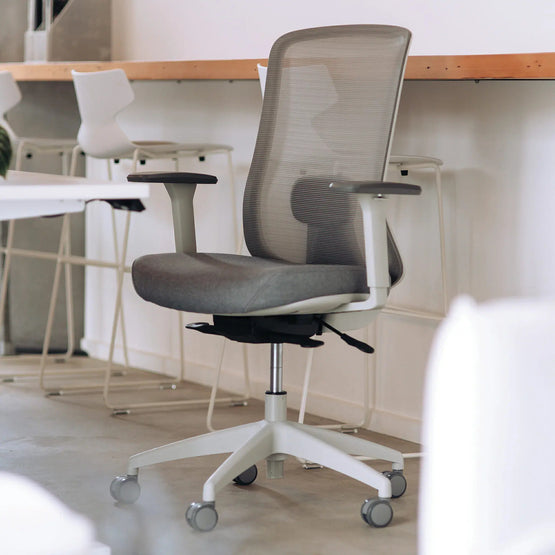 Buro Elan Mesh Ergonomic Office Chair - Light Grey Office Chair Buro-Local   