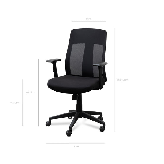 Ex Display - Benson Mesh Office Chair - Black Office Chair LF-Core   