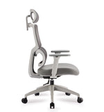 Furrow Mesh Ergonomic Office Chair with Headrest - Grey Office Chair Unicorn-Core   