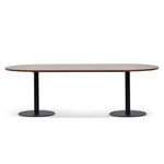 Ripponlea 2.4m Oval Meeting Table - Walnut Meeting Table Sun Desk-Core   