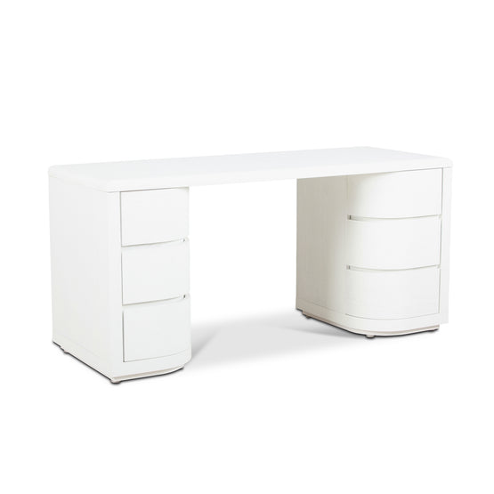 Ex Display - Aiza 1.6m Office Desk - White Office Desk Dwood-Core   