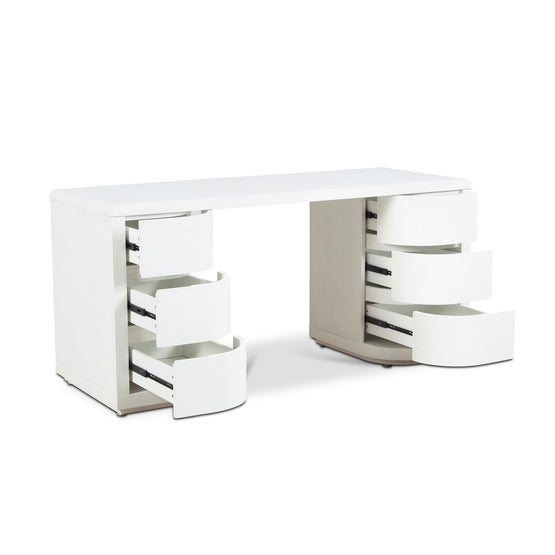 Ex Display - Aiza 1.6m Office Desk - White Office Desk Dwood-Core   