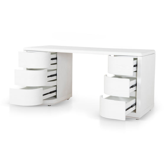 Ex Display - Aiza 1.6m Office Desk - White Office Desk Dwood-Core