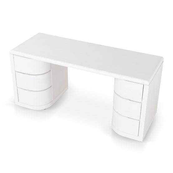 Ex Display - Aiza 1.6m Office Desk - White Office Desk Dwood-Core