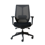 Raco Mesh Back Fabric Office Chair - Black Office Chair Rline-Local   