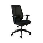 Raco Mesh Back Fabric Office Chair - Black Office Chair Rline-Local   