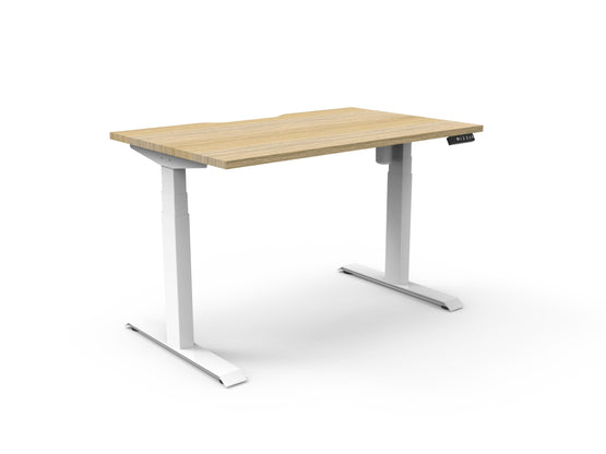 Boost 1.2m Light Single Sided Workstation - Natural & White Office Desk Rline-Local   